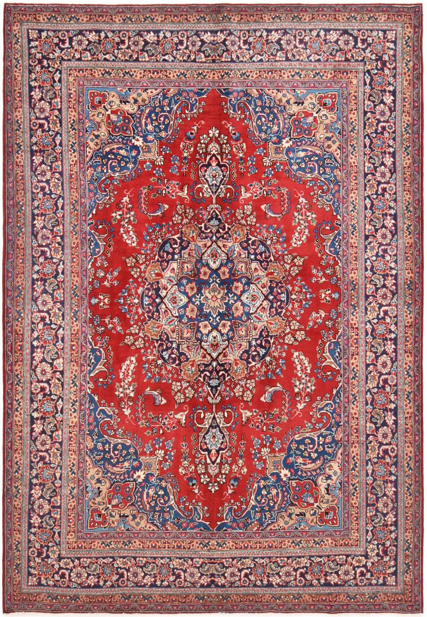 Persian Rug Mashhad Sabzewar 11'4"x7'10" 11'4"x7'10", Persian Rug Knotted by hand