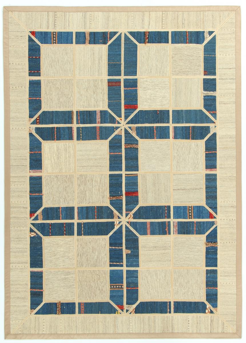  ペルシャ絨毯 キリム パッチワーク 6'10"x4'10" 6'10"x4'10",  ペルシャ絨毯 手織り