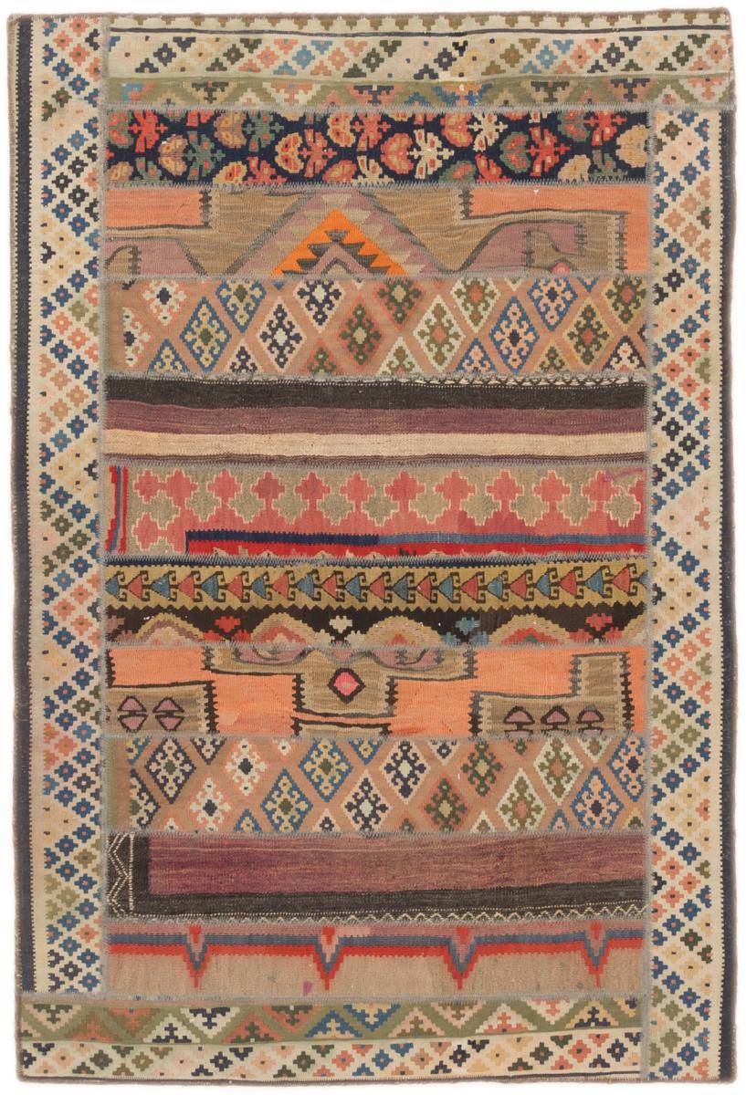  ペルシャ絨毯 キリム パッチワーク 180x122 180x122,  ペルシャ絨毯 手織り