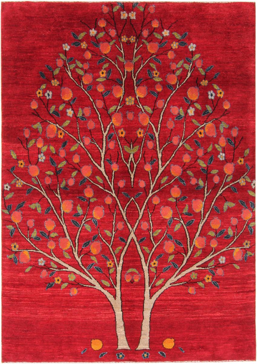 Persian Rug Persian Gabbeh Loribaft Nature 6'9"x4'9" 6'9"x4'9", Persian Rug Knotted by hand