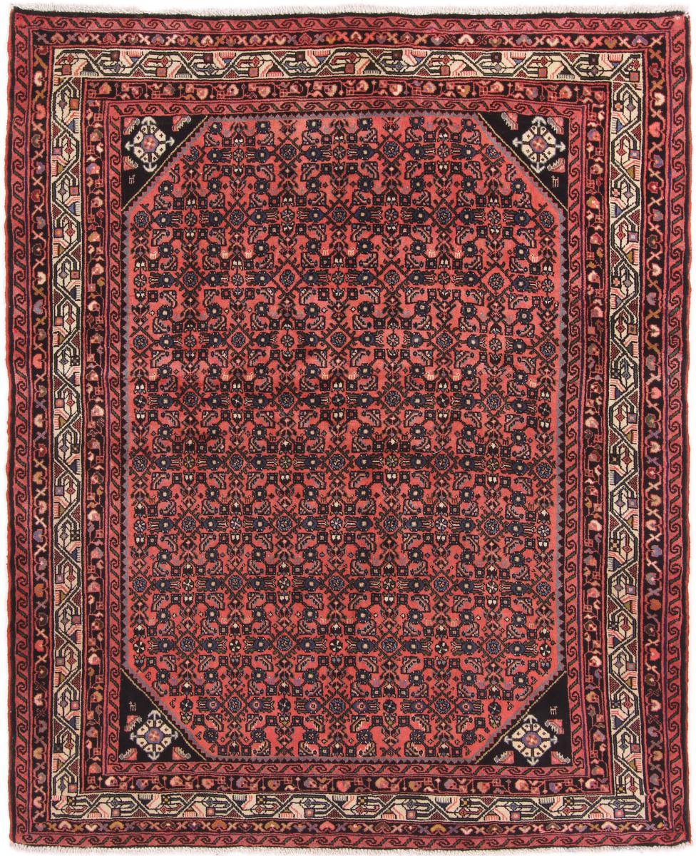 Persian Rug Hamadan Hosseinabad 191x154 191x154, Persian Rug Knotted by hand