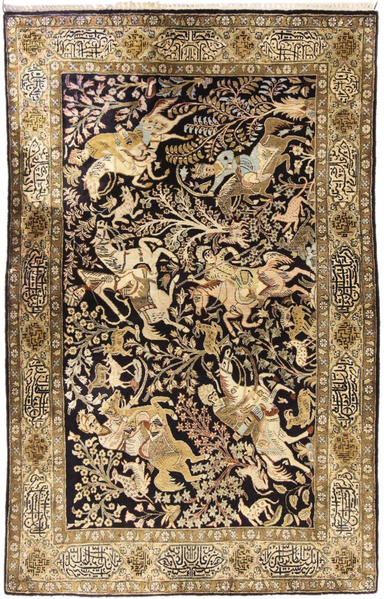 Perzisch tapijt Qum Zijde 169x111 169x111, Perzisch tapijt Handgeknoopte