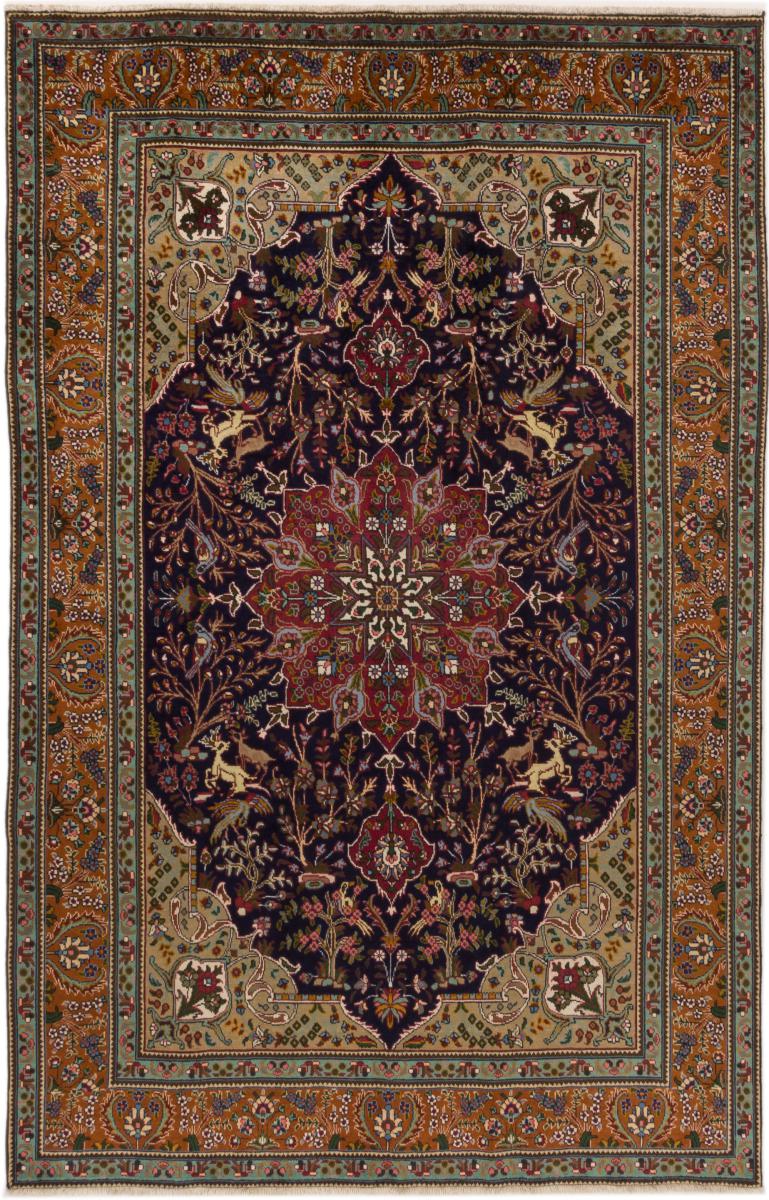 Persian Rug Tabriz 10'4"x6'8" 10'4"x6'8", Persian Rug Knotted by hand