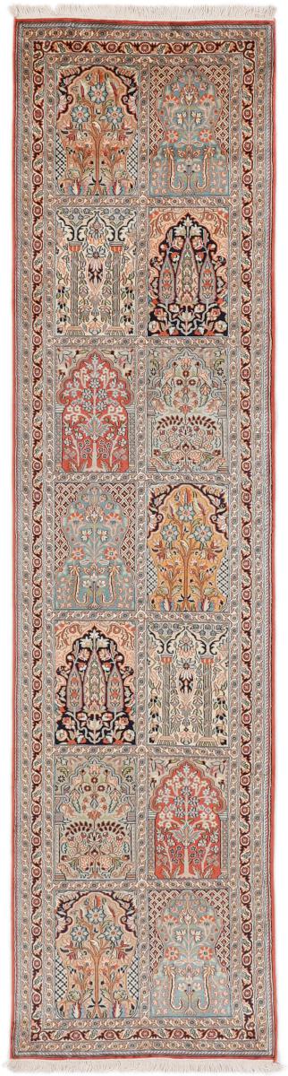インド カシミール シルク 手織り絨毯 玄関マット - 工芸品