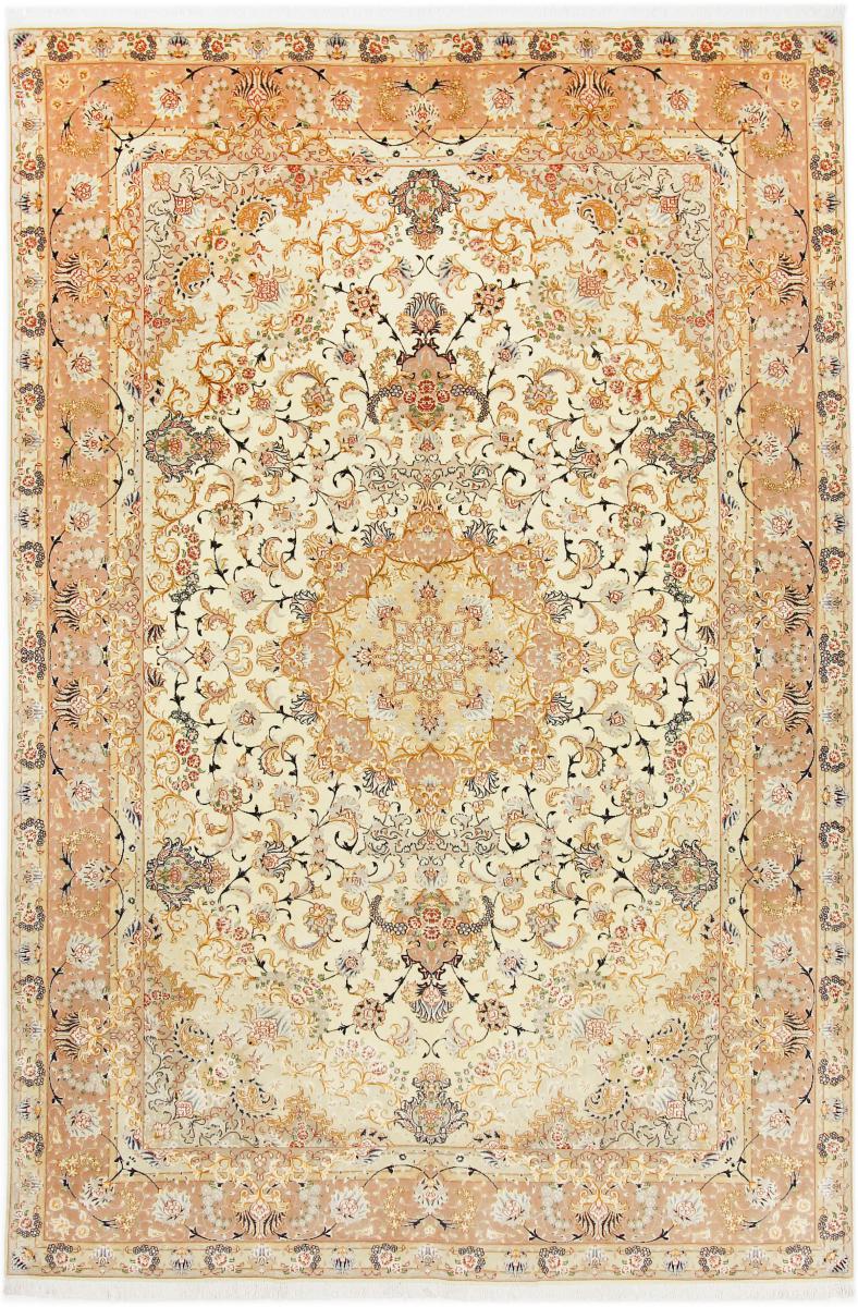 Persian Rug Tabriz 9'10"x6'7" 9'10"x6'7", Persian Rug Knotted by hand