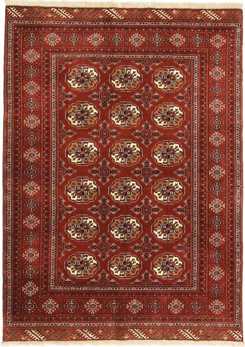 Persian Rug Turkaman 5'9"x4'1" 5'9"x4'1", Persian Rug Knotted by hand