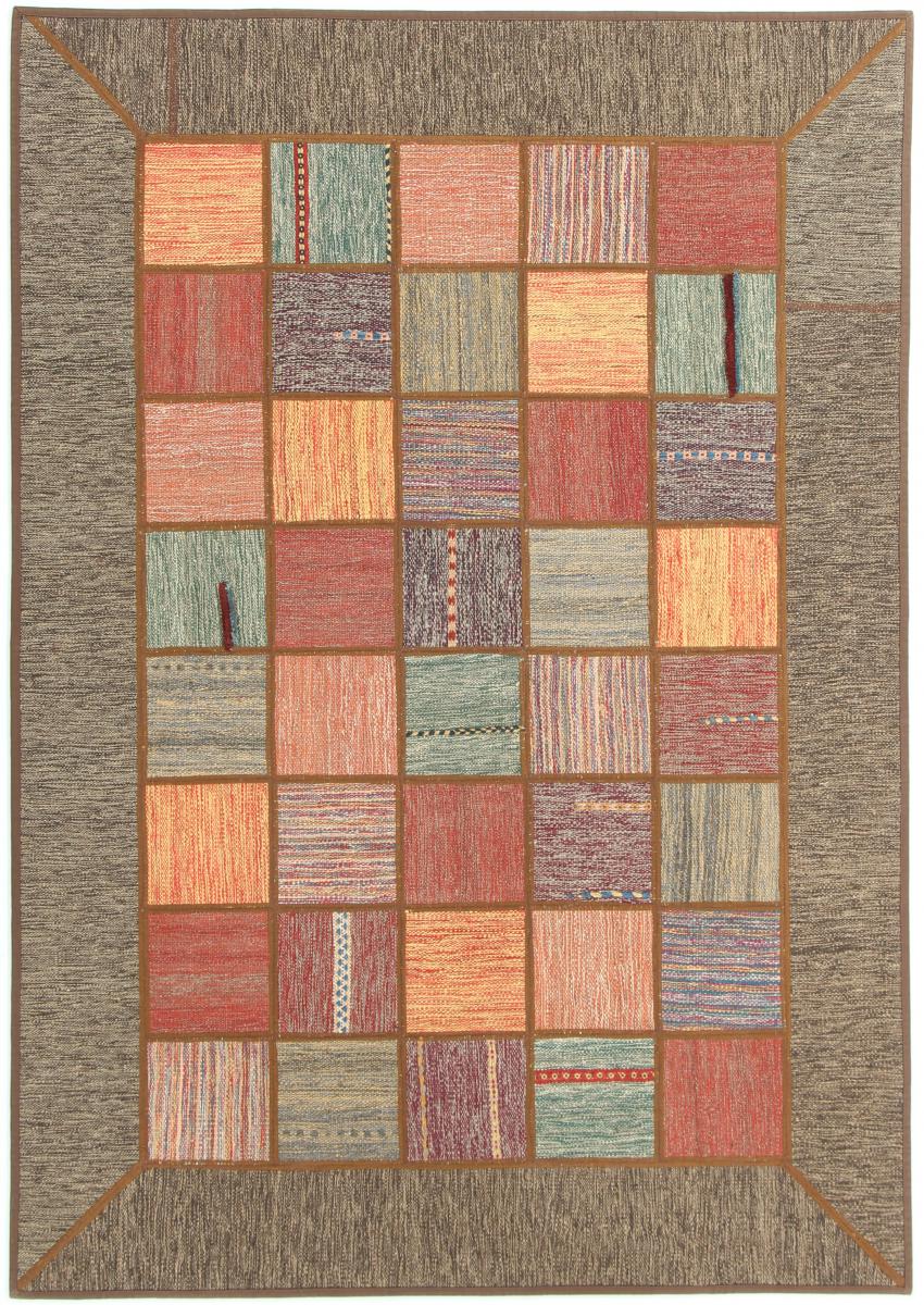 Persisk teppe Kelim Patchwork 198x138 198x138, Persisk teppe Handwoven 