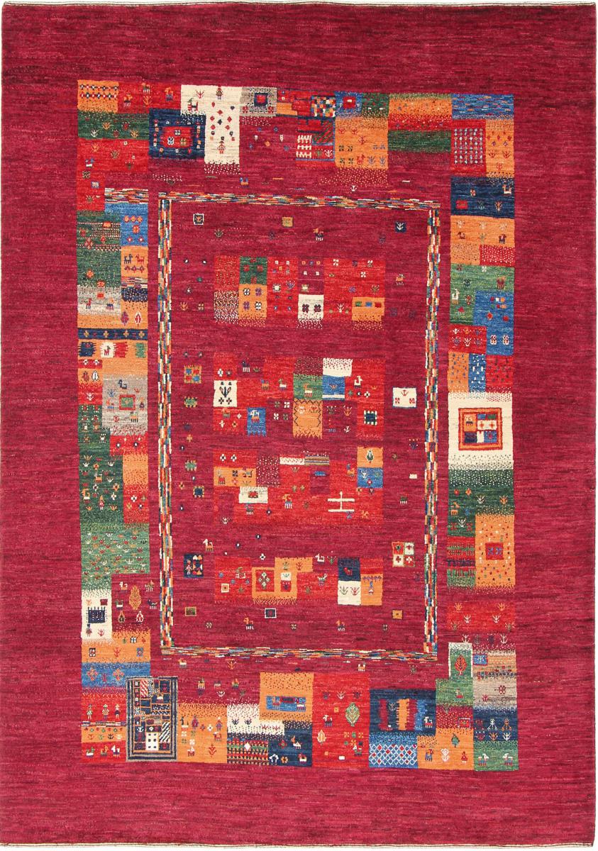 Persian Rug Persian Gabbeh Loribaft Nowbaft 241x171 241x171, Persian Rug Knotted by hand