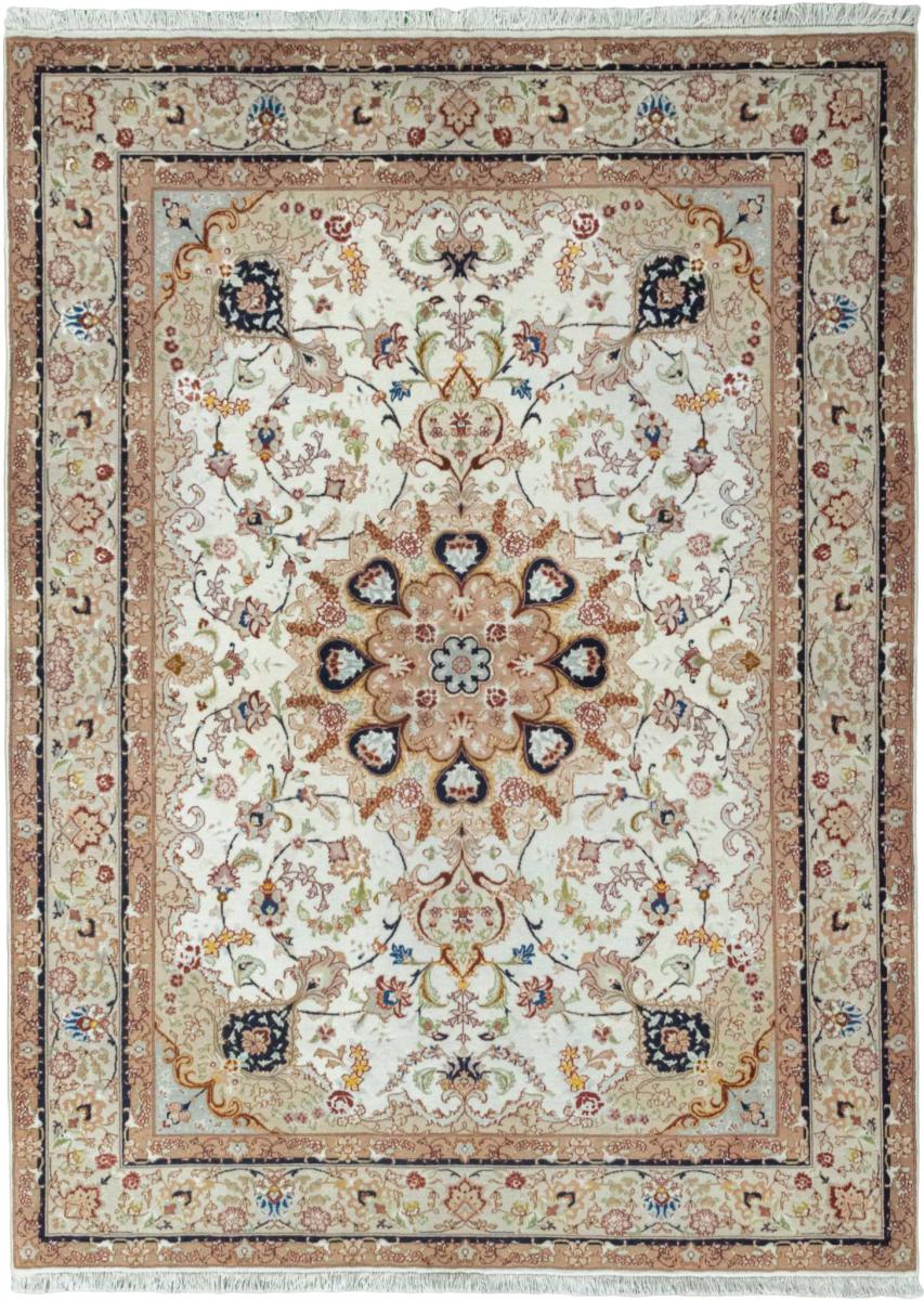 Tapis persan Tabriz 50Raj Chaîne de Soie 211x154 211x154, Tapis persan Noué à la main