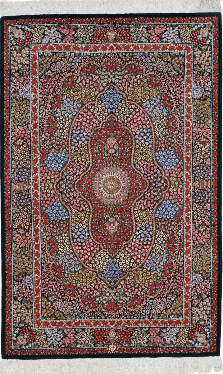 Persisk tæppe Ghom Silke 159x102 159x102, Persisk tæppe Knyttet i hånden