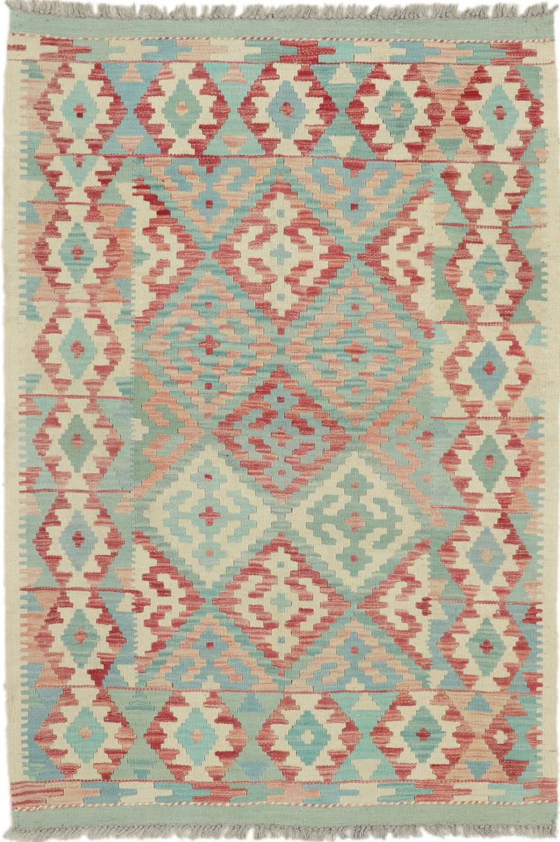 Afghan rug Kilim Afghan Heritage 4'10"x3'5" 4'10"x3'5", Persian Rug Woven by hand