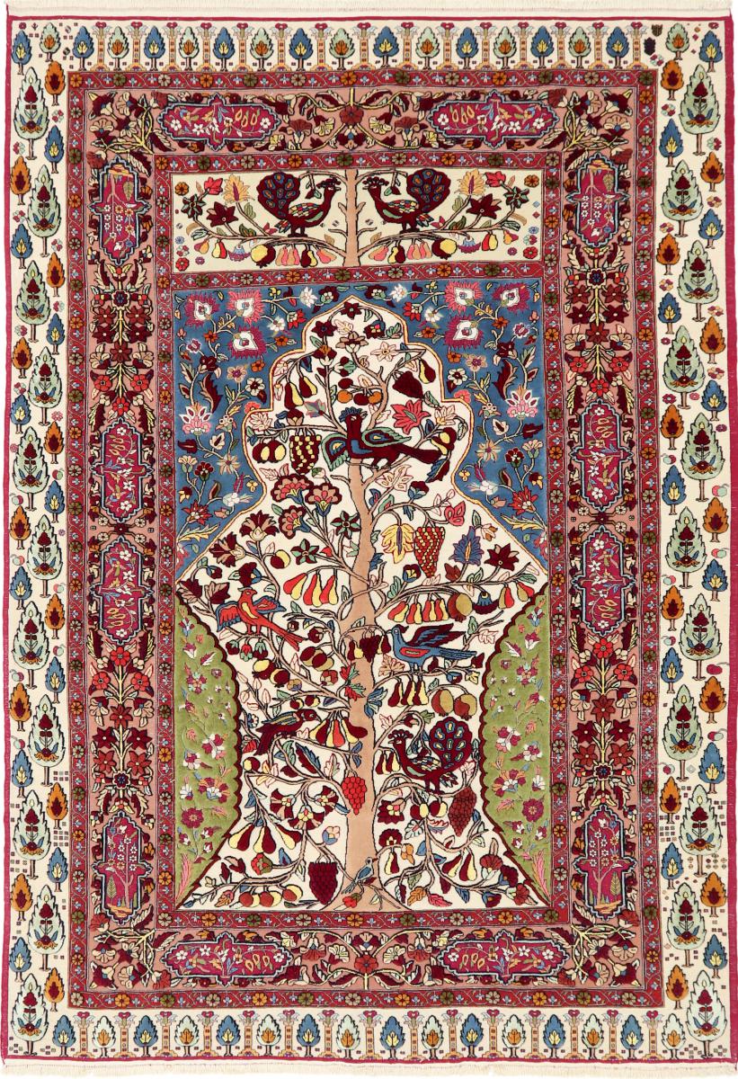 Tappeto persiano Mashhad Ordito in Seta 304x211 304x211, Tappeto persiano Annodato a mano