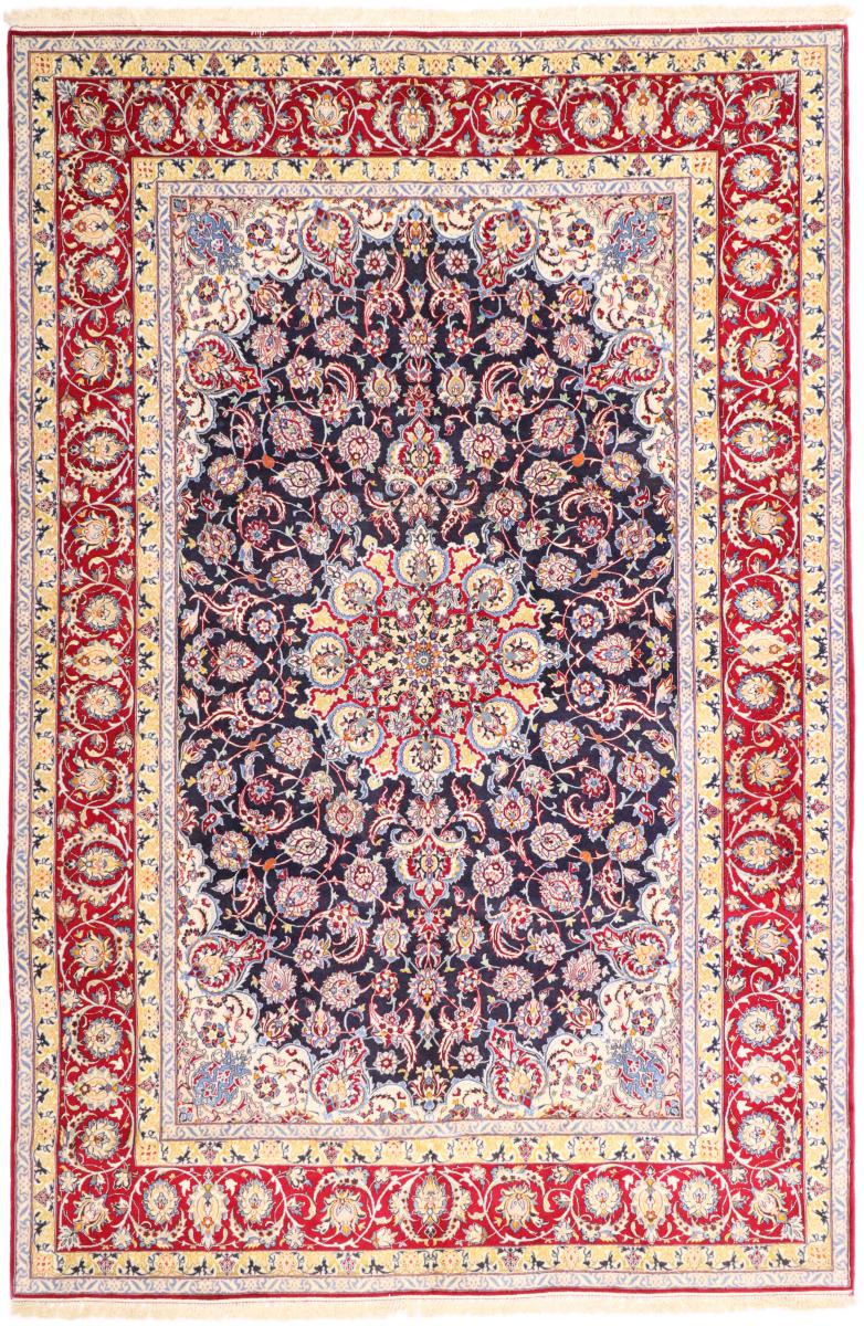 Persialainen matto Isfahan Silkkiloimi 10'5"x6'10" 10'5"x6'10", Persialainen matto Solmittu käsin