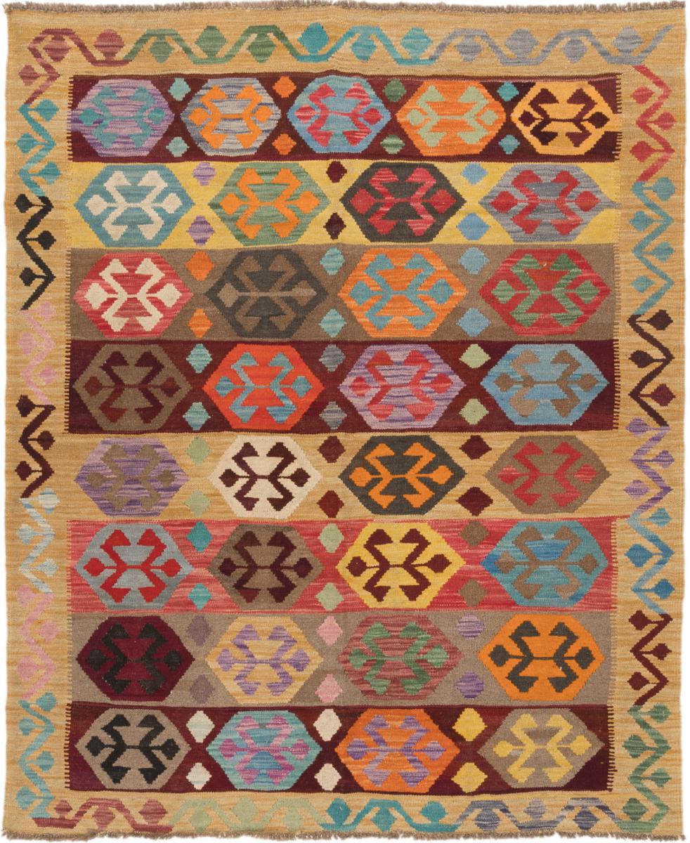 Afghanischer Teppich Kelim Afghan 190x158 190x158, Perserteppich Handgewebt