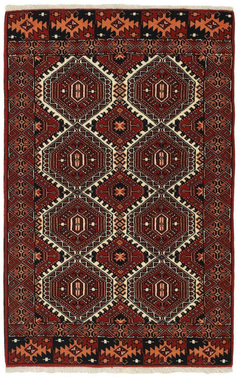  ペルシャ絨毯 トルクメン 126x84 126x84,  ペルシャ絨毯 手織り