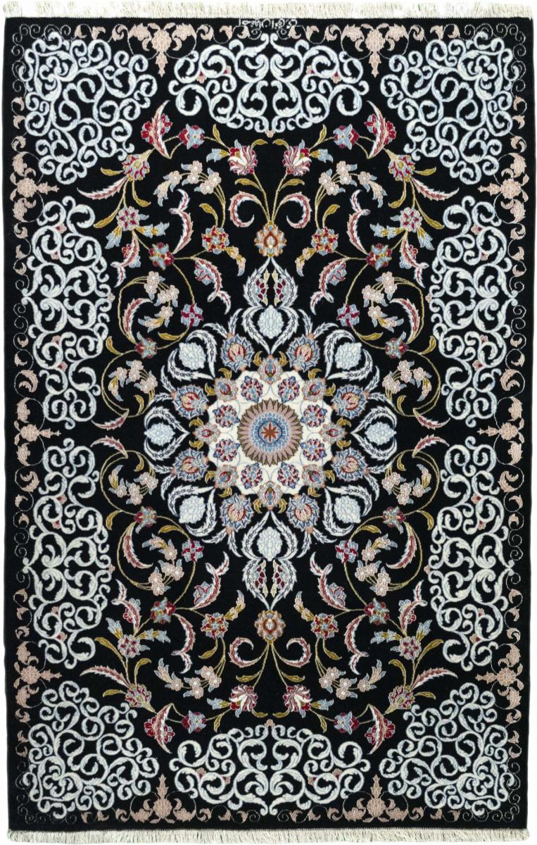 Persian Rug Isfahan Silk Warp 5'7"x3'8" 5'7"x3'8", Persian Rug Knotted by hand