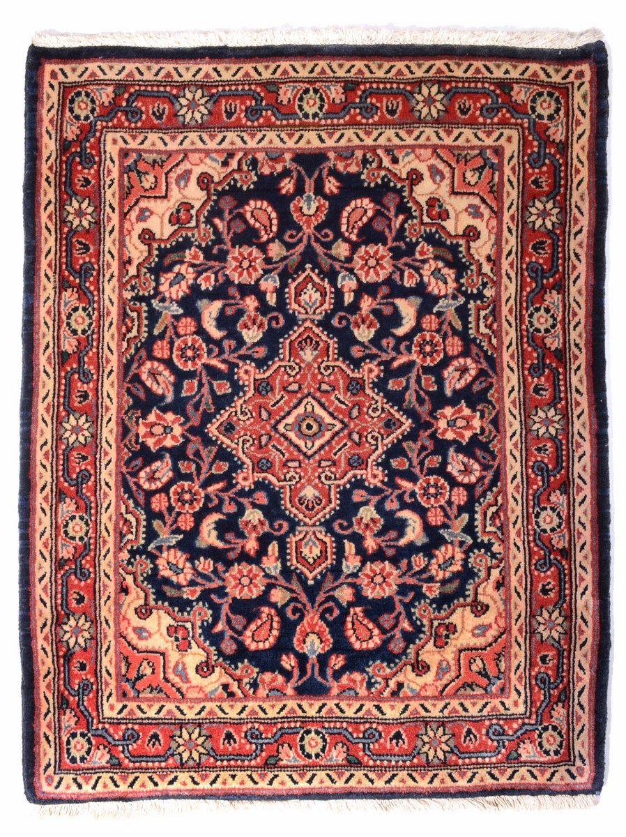 Persian Rug Jozan 3'0"x2'4" 3'0"x2'4", Persian Rug Knotted by hand