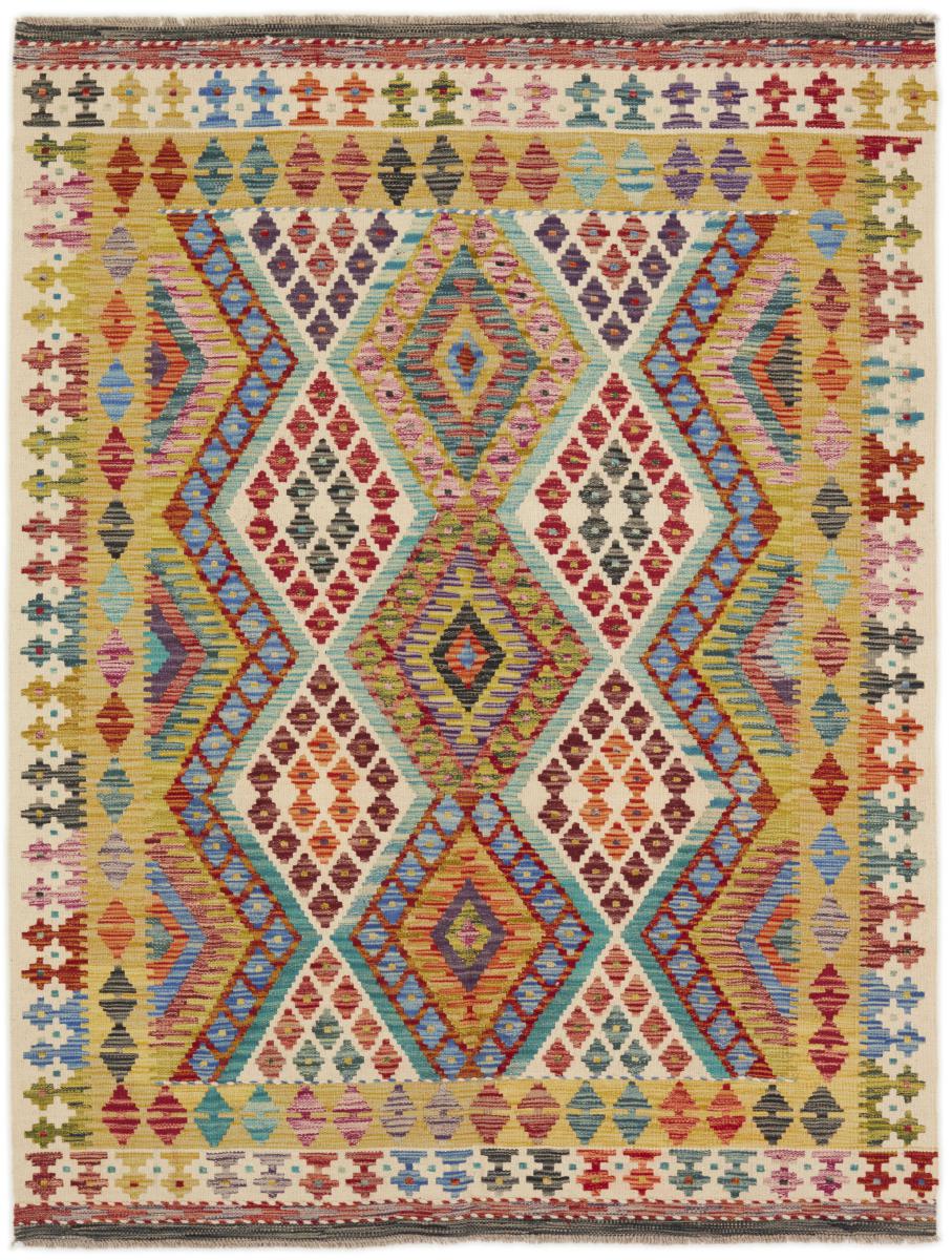 Afghan rug Kilim Afghan 6'6"x4'11" 6'6"x4'11", Persian Rug Woven by hand