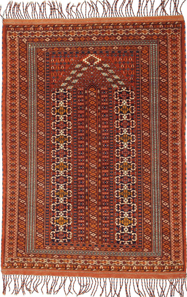 Persian Rug Turkaman Limited 4'5"x3'3" 4'5"x3'3", Persian Rug Knotted by hand