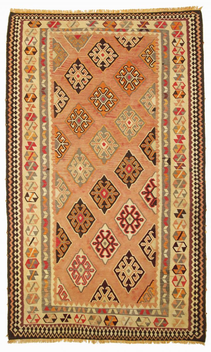  ペルシャ絨毯 キリム Fars Old Style 8'8"x5'3" 8'8"x5'3",  ペルシャ絨毯 手織り