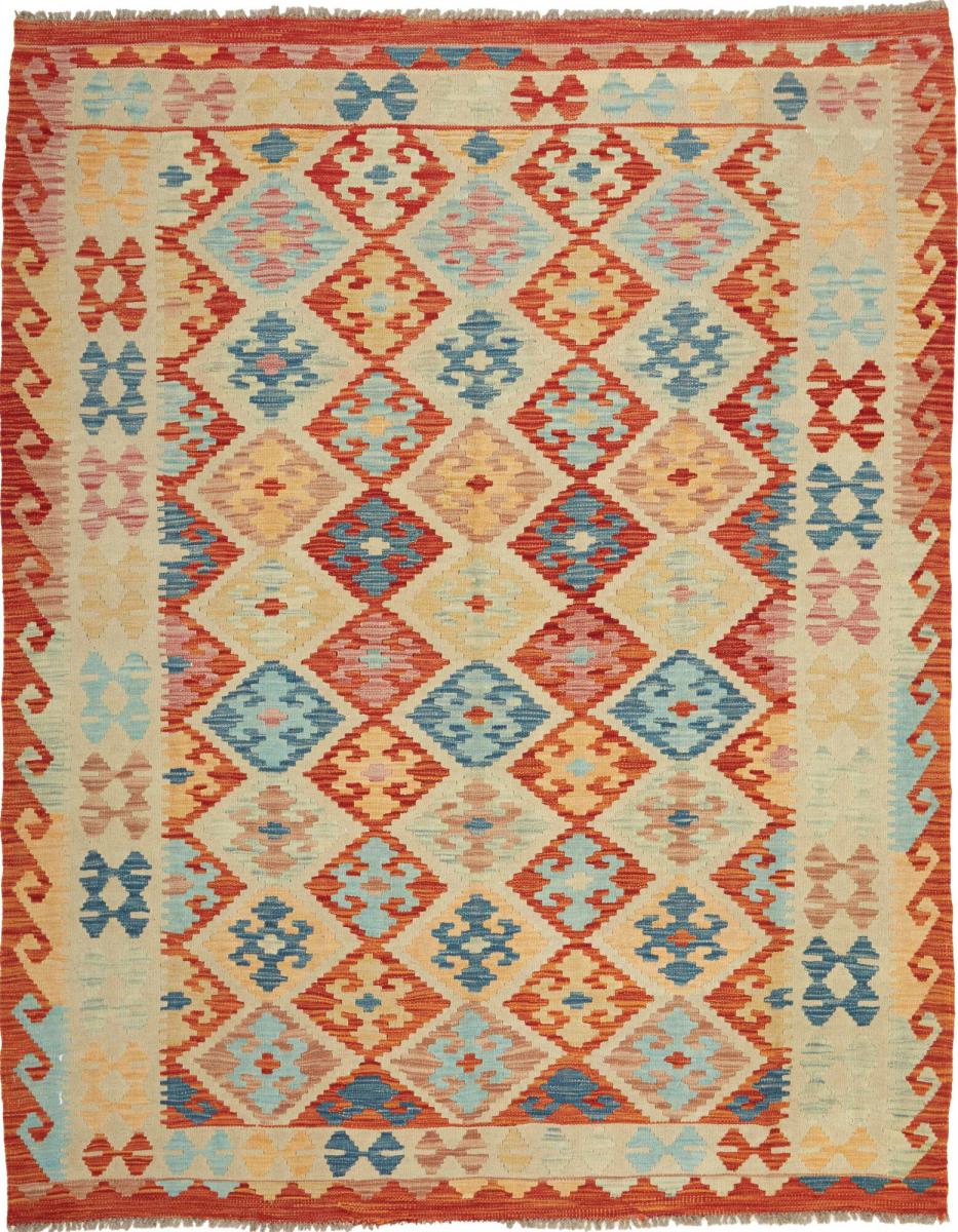 Afghan rug Kilim Afghan 6'8"x5'1" 6'8"x5'1", Persian Rug Woven by hand
