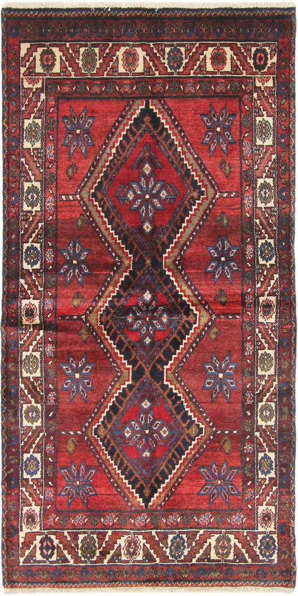 Persian Rug Hamadan 6'9"x3'5" 6'9"x3'5", Persian Rug Knotted by hand