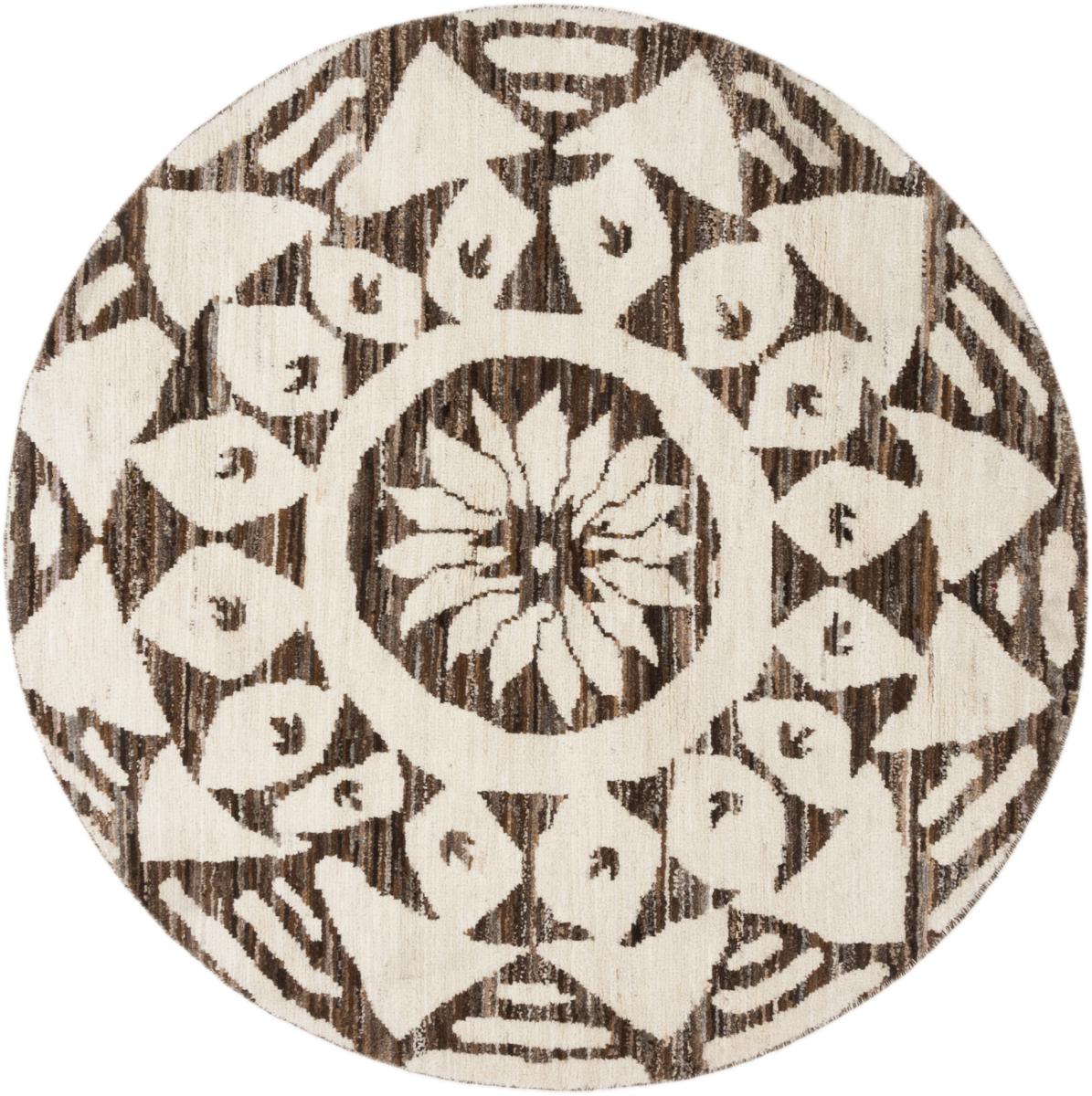 アフガンカーペット Berber Maroccan Atlas 152x152 152x152,  ペルシャ絨毯 手織り