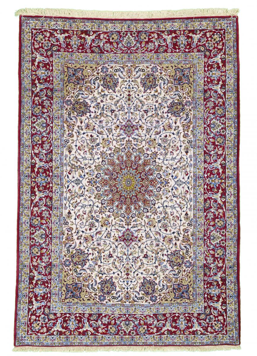  ペルシャ絨毯 イスファハン 絹の縦糸 232x158 232x158,  ペルシャ絨毯 手織り