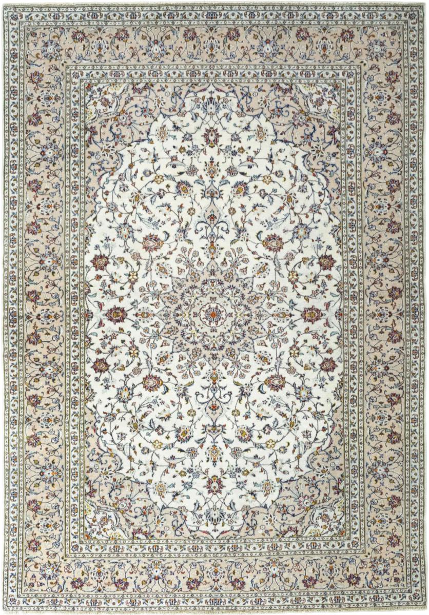  ペルシャ絨毯 カシャン 9'7"x6'8" 9'7"x6'8",  ペルシャ絨毯 手織り