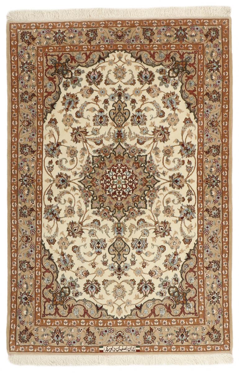 Perzisch tapijt Isfahan Zijden Pool 5'3"x3'6" 5'3"x3'6", Perzisch tapijt Handgeknoopte