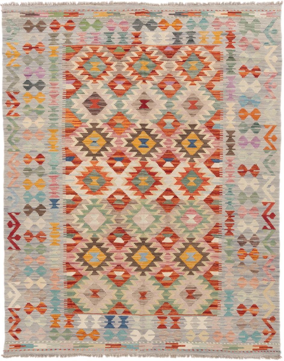 アフガンカーペット キリム アフガン 6'4"x5'0" 6'4"x5'0",  ペルシャ絨毯 手織り