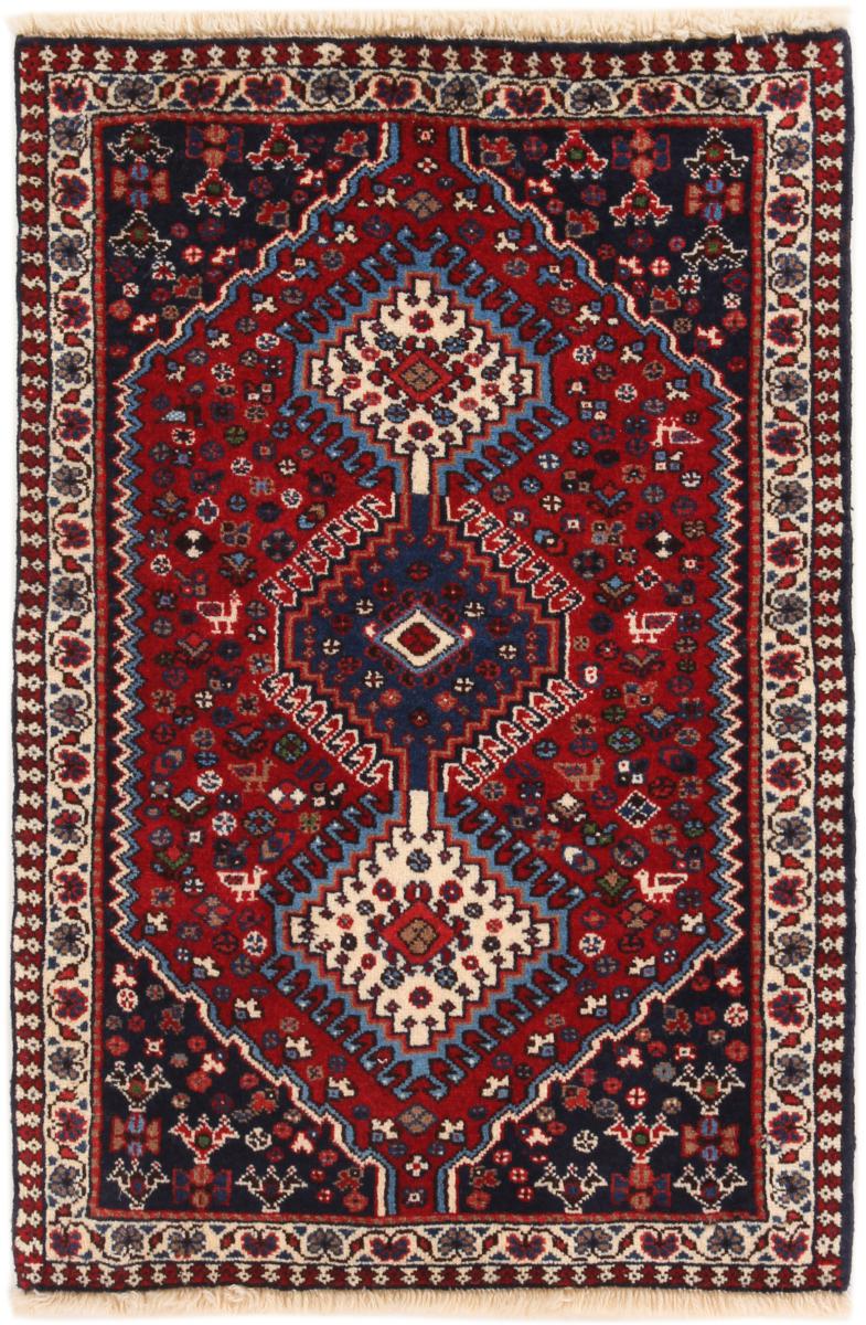 Persian Rug Yalameh 3'3"x2'2" 3'3"x2'2", Persian Rug Knotted by hand