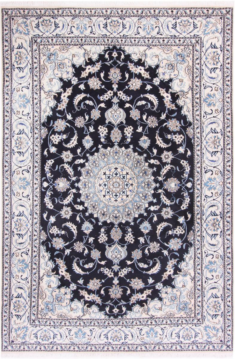 Persian Rug Nain 9'7"x6'4" 9'7"x6'4", Persian Rug Knotted by hand