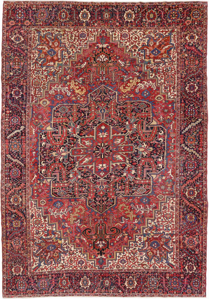 Tapis persan Heriz Antique 512x362 512x362, Tapis persan Noué à la main