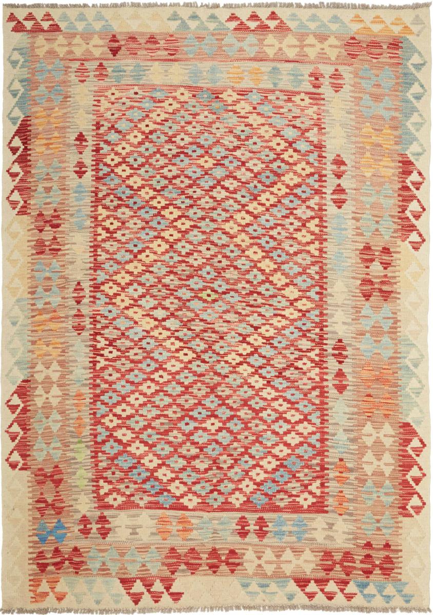 Afghanischer Teppich Kelim Afghan 6'9"x4'9" 6'9"x4'9", Perserteppich Handgewebt