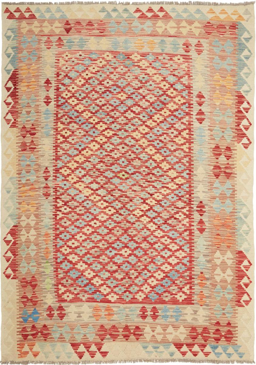 Afghansk tæppe Kelim Afghan 205x145 205x145, Persisk tæppe Håndvævet