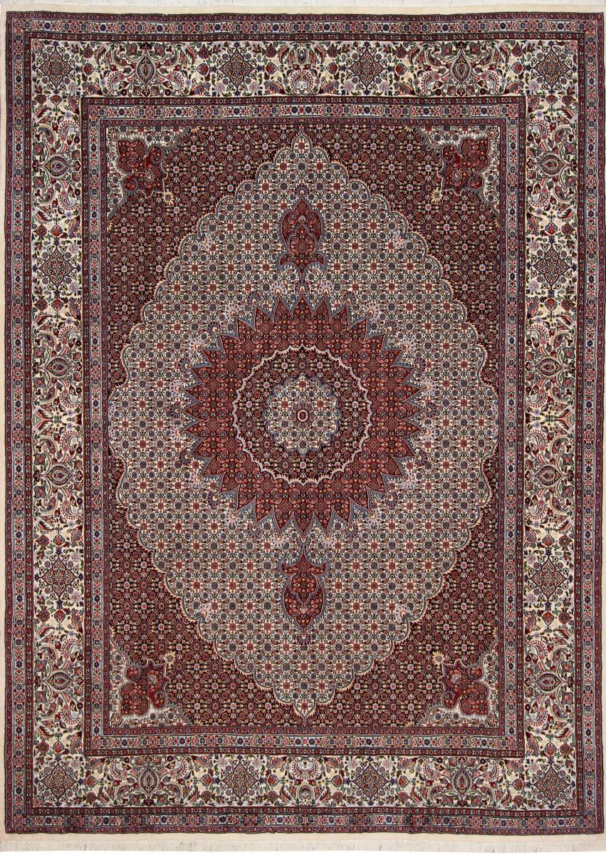 ペルシャ絨毯 ムード 346x252 グレー/褐色 (手で結ばれた、ペルシャ/イラン、ウール/シルク)