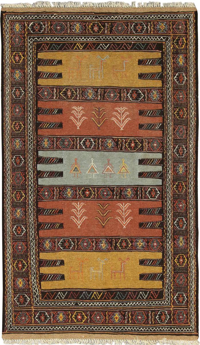 Persian Rug Kilim Fars 8'4"x3'11" 8'4"x3'11", Persian Rug Woven by hand