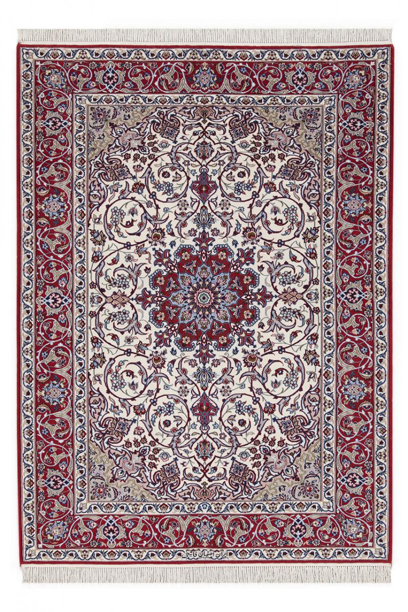 Perserteppich Isfahan Seidenkette 182x135 182x135, Perserteppich Handgeknüpft