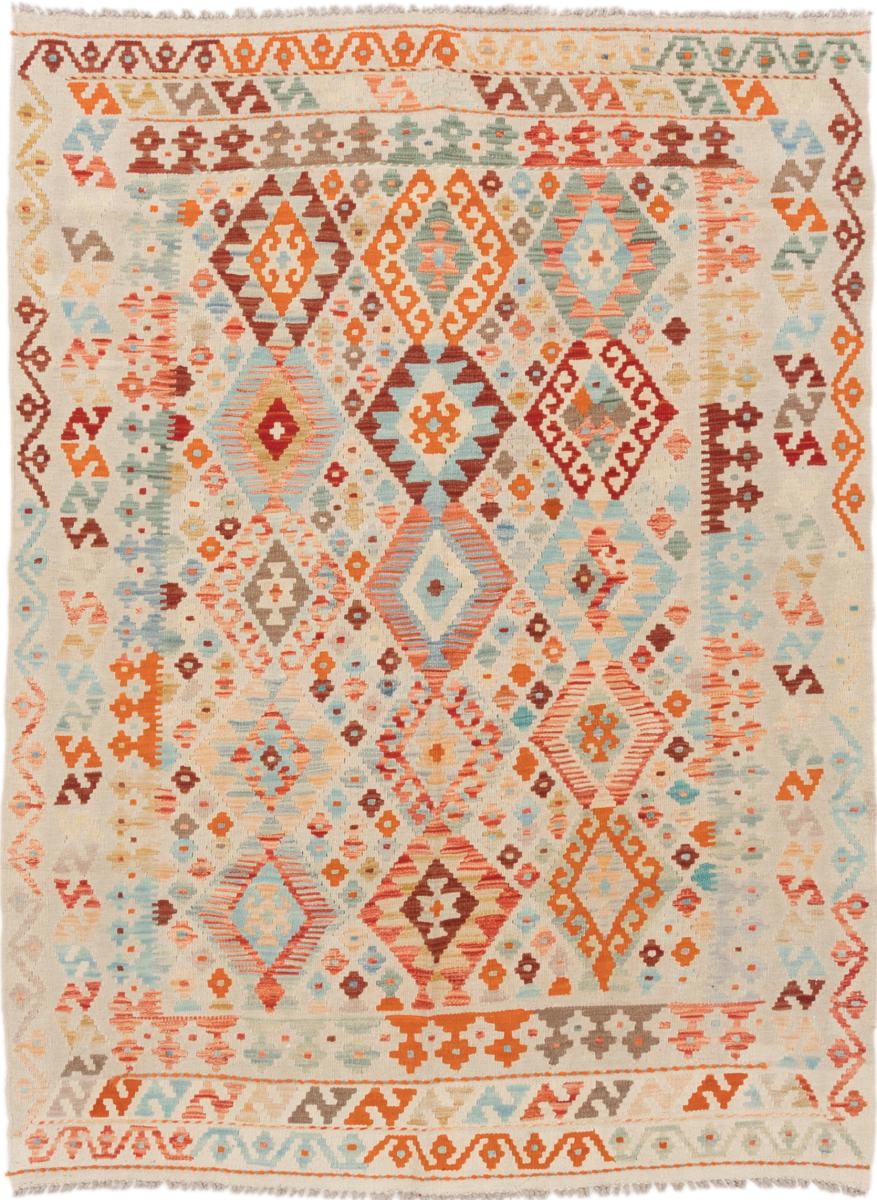 Afghanischer Teppich Kelim Afghan 198x150 198x150, Perserteppich Handgewebt