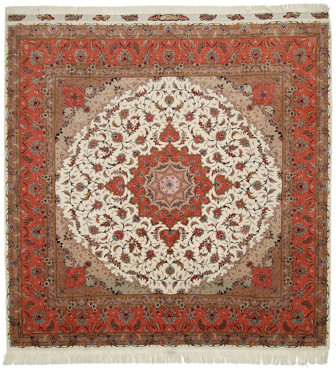 Perzisch tapijt Tabriz 50Raj 264x257 264x257, Perzisch tapijt Handgeknoopte