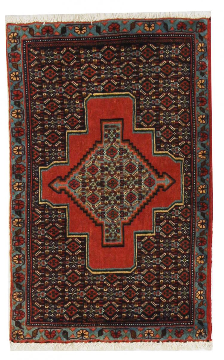 Tapis persan Senneh 2'9"x1'9" 2'9"x1'9", Tapis persan Noué à la main