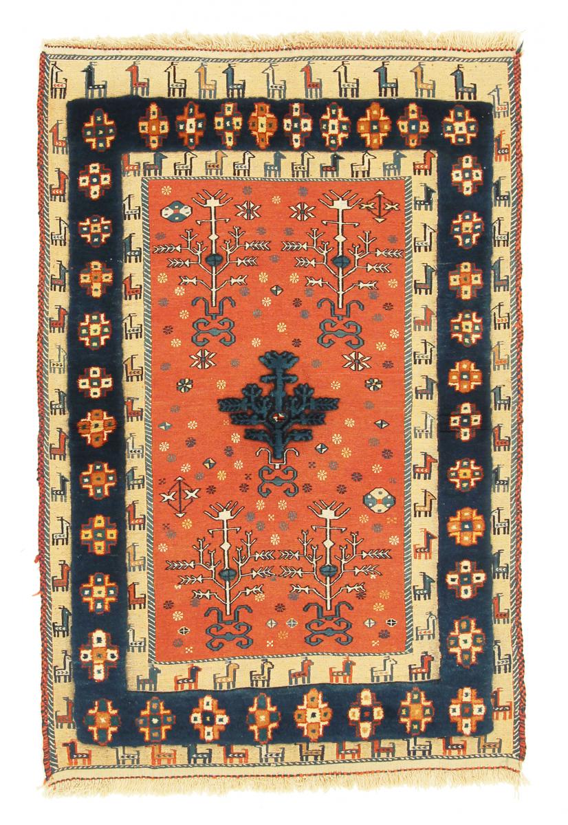 Pakistani rug Kilim Sirjan 5'0"x3'4" 5'0"x3'4", Persian Rug Woven by hand