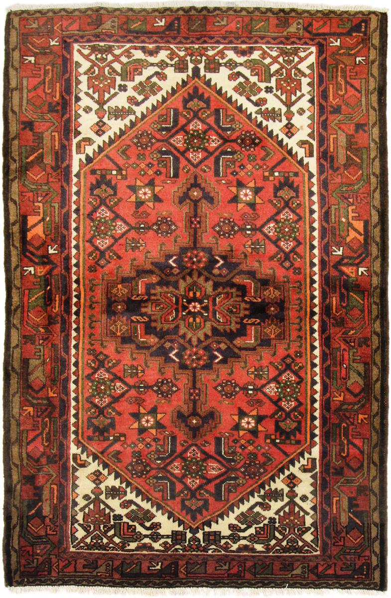 Persian Rug Hamadan 6'6"x4'3" 6'6"x4'3", Persian Rug Knotted by hand
