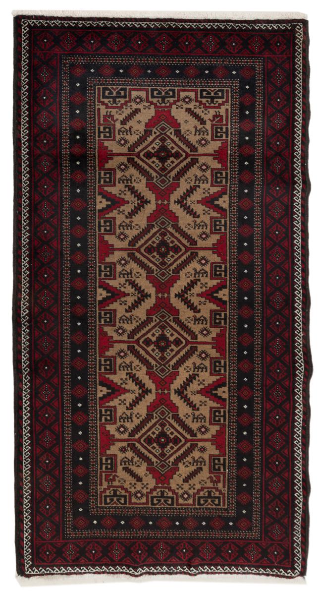 Persian Rug Baluch 6'7"x3'7" 6'7"x3'7", Persian Rug Knotted by hand