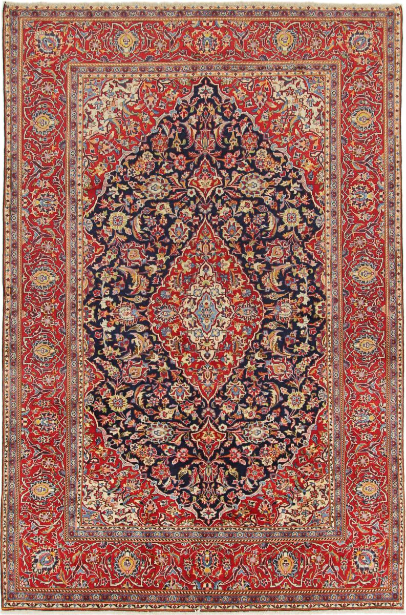 Tapis persan Kashan 296x195 296x195, Tapis persan Noué à la main