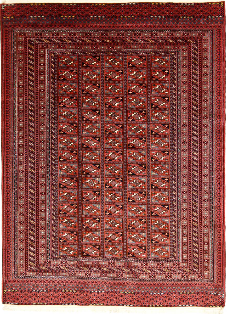 Persian Rug Turkaman 7'0"x5'2" 7'0"x5'2", Persian Rug Knotted by hand
