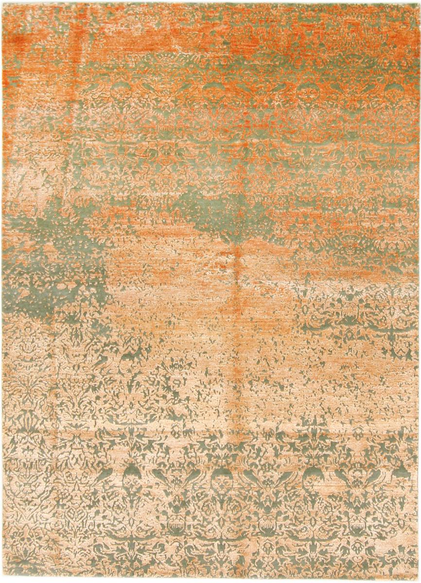 Indo rug Sadraa 6'8"x4'9" 6'8"x4'9", Persian Rug Knotted by hand
