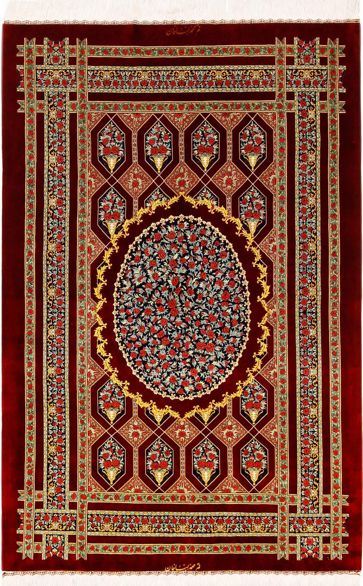 Persian Rug Qum Silk Labafan 201x131 201x131, Persian Rug Knotted by hand