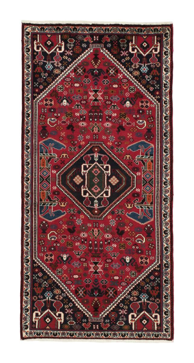 Persian Rug Ghashghai 4'11"x2'3" 4'11"x2'3", Persian Rug Knotted by hand